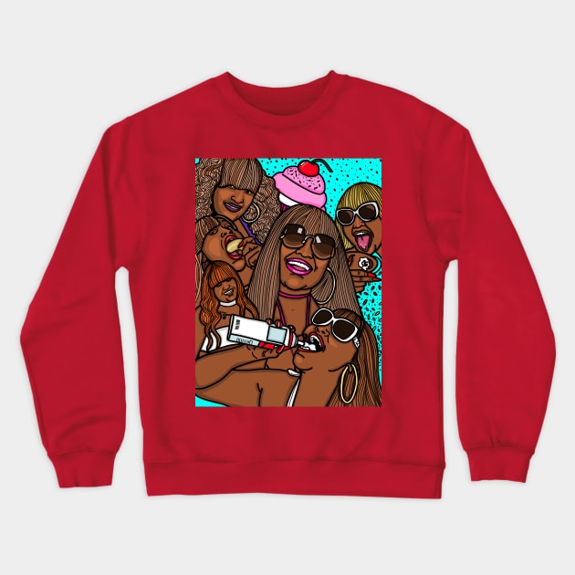 CupcakKe Crewneck Sweatshirt by COLORaQUEEN